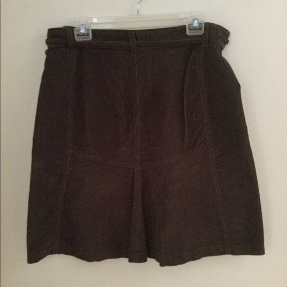 3/$20 Dark Brown Jean Style Corduroy Skirt - Picture 4 of 5